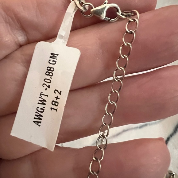 ❤️ Pink Dahlia Turquoise 925 Southwestern Navajo Style Bar Necklace 18+2” 21.6gm - Picture 3 of 16